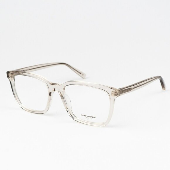 NEW Saint Laurent SL672 004 Beige Square Unisex Eyeglasses - Picture 1 of 11